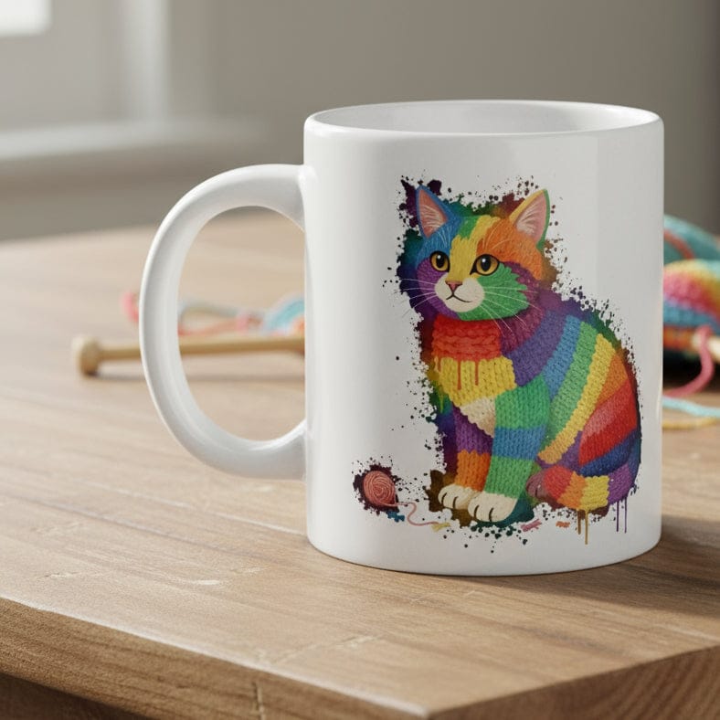 Cat Dye Splash Mug 11 oz