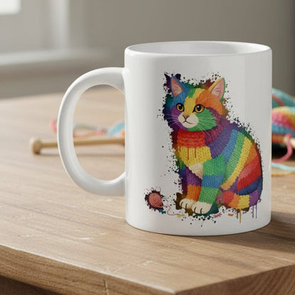Cat Dye Splash Mug 11 oz
