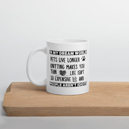 Dream World Knitting Mug 11 oz