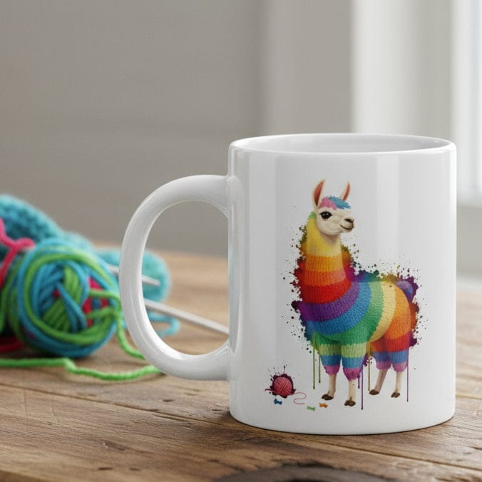 Llama Dye Splash Mug 11 oz