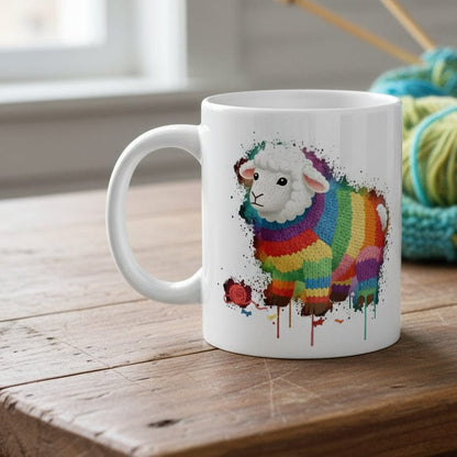 Sheep Dye Splash Mug 11 oz