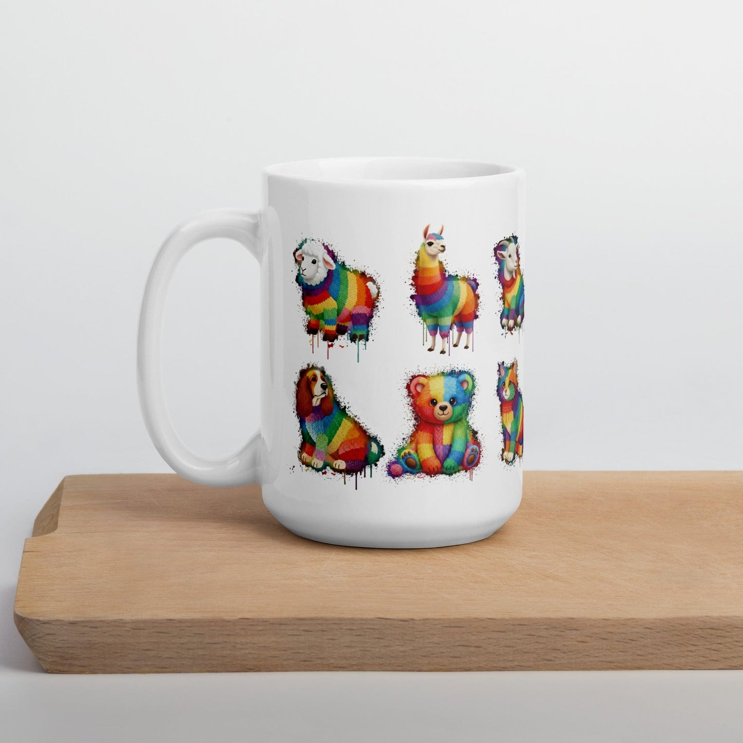 Animal Dye Splash Grid Mug 15 oz