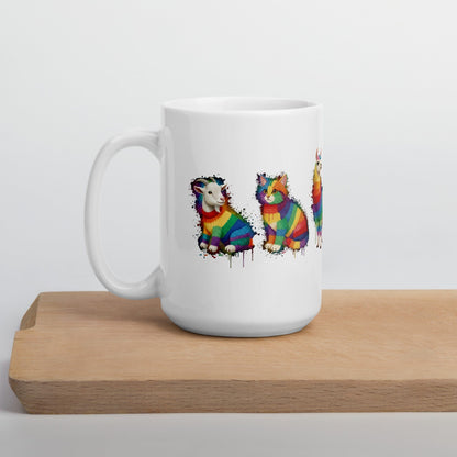 Animal Dye Splash Lineup Mug 15 oz