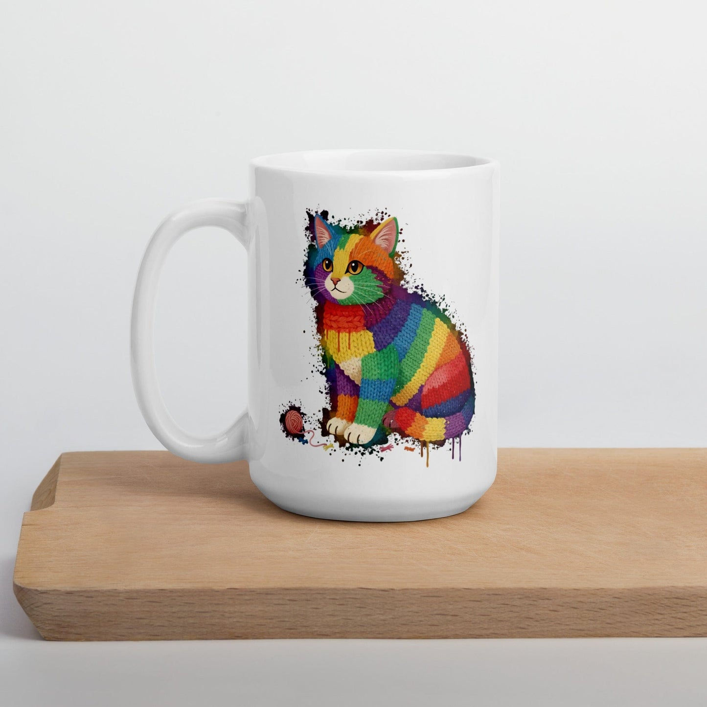 Cat Dye Splash Mug 15 oz