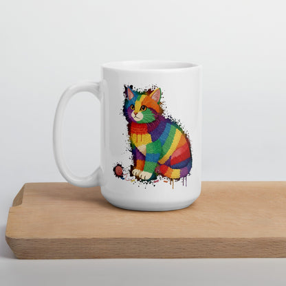 Cat Dye Splash Mug 15 oz
