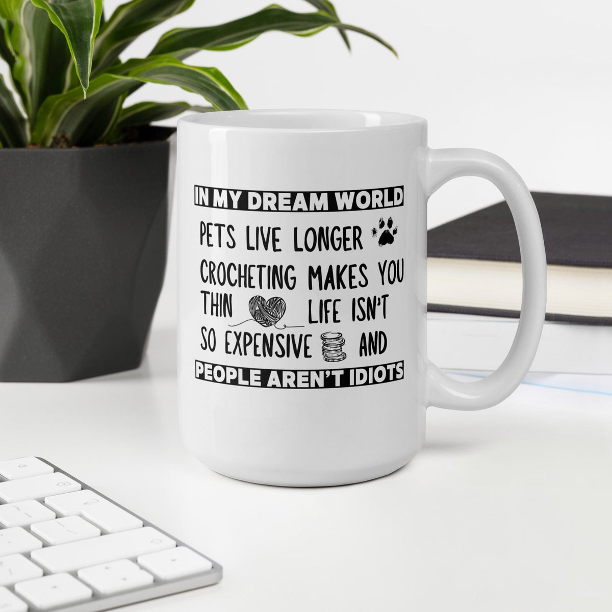 Dream World Crochet Mug 15 oz