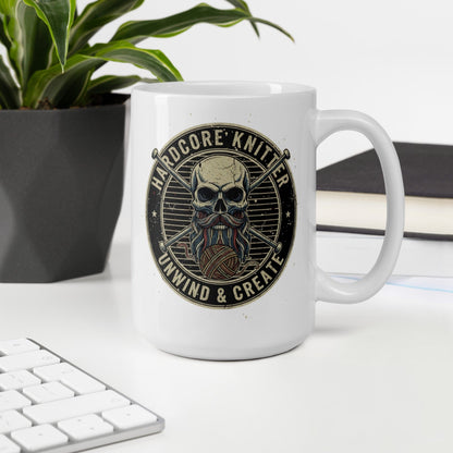 Hardcore Knitter Mug 15 oz