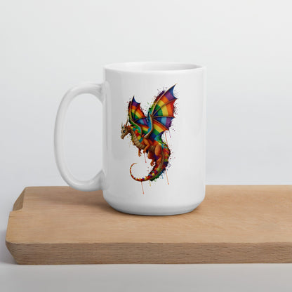 Hover Dragon Dye Splash Mug 15 oz