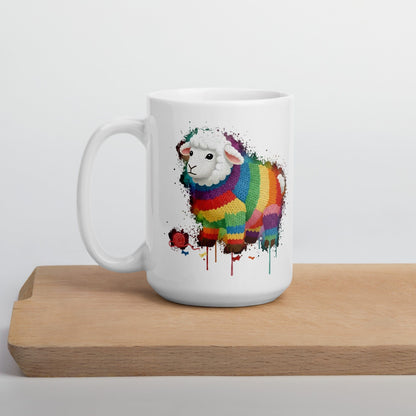 Sheep Dye Splash Mug 15 oz
