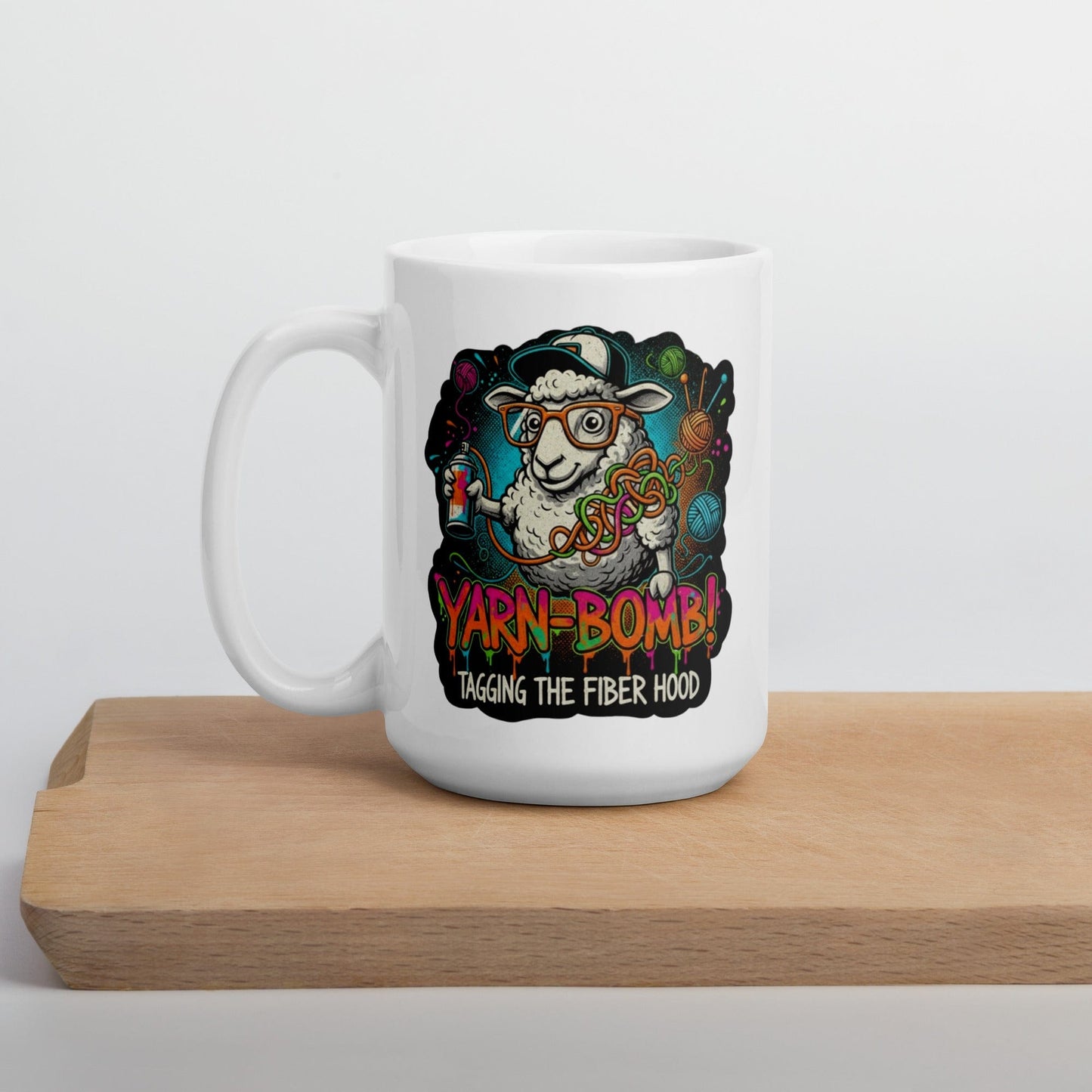 Yarn Bomber Mug 15 oz