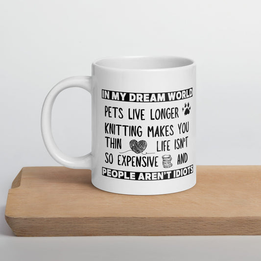 Dream World Knitting Mug 20 oz
