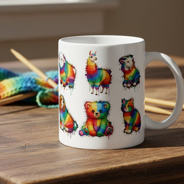 Animal Dye Splash Grid Mug