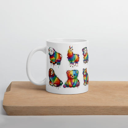 Animal Dye Splash Grid Mug