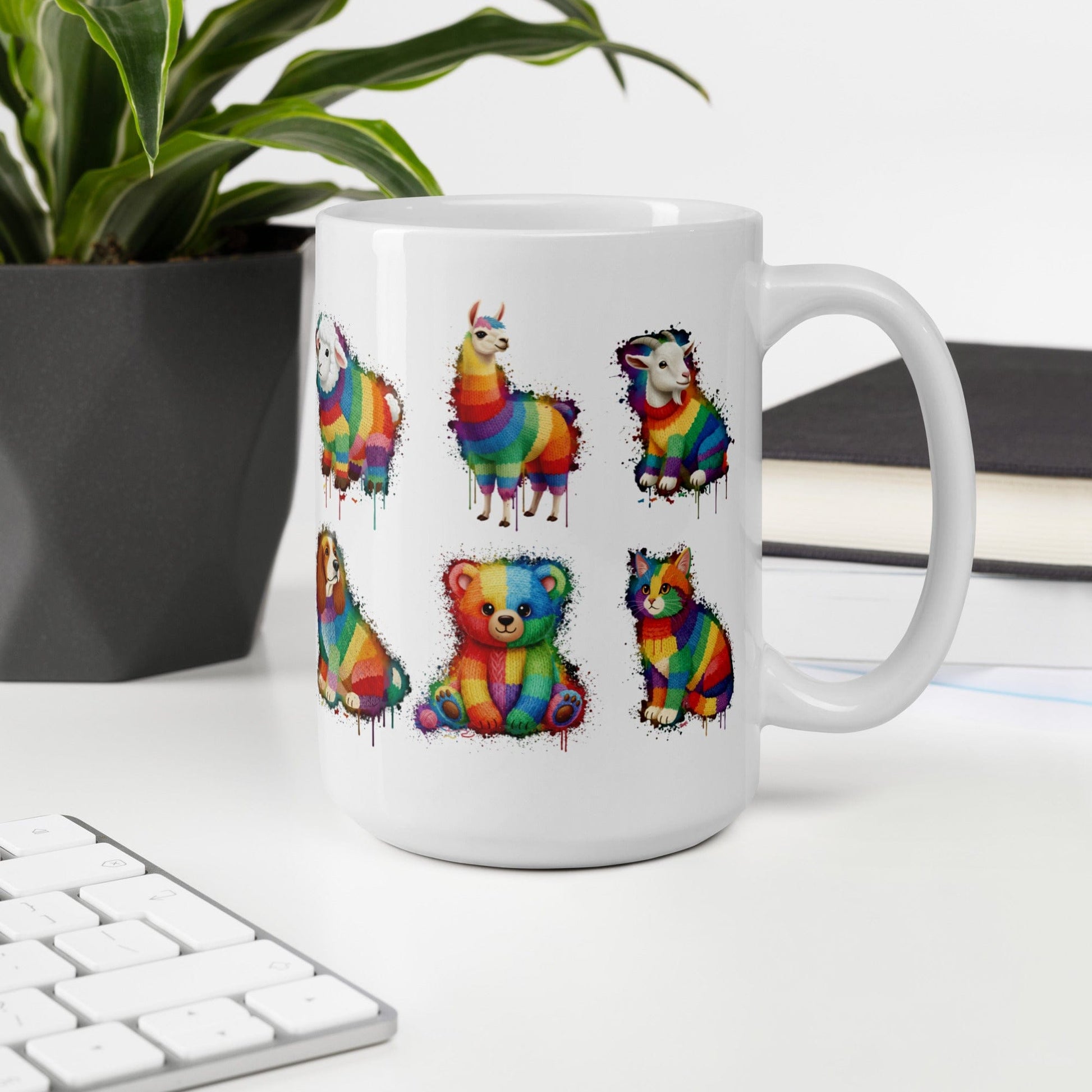 Animal Dye Splash Grid Mug