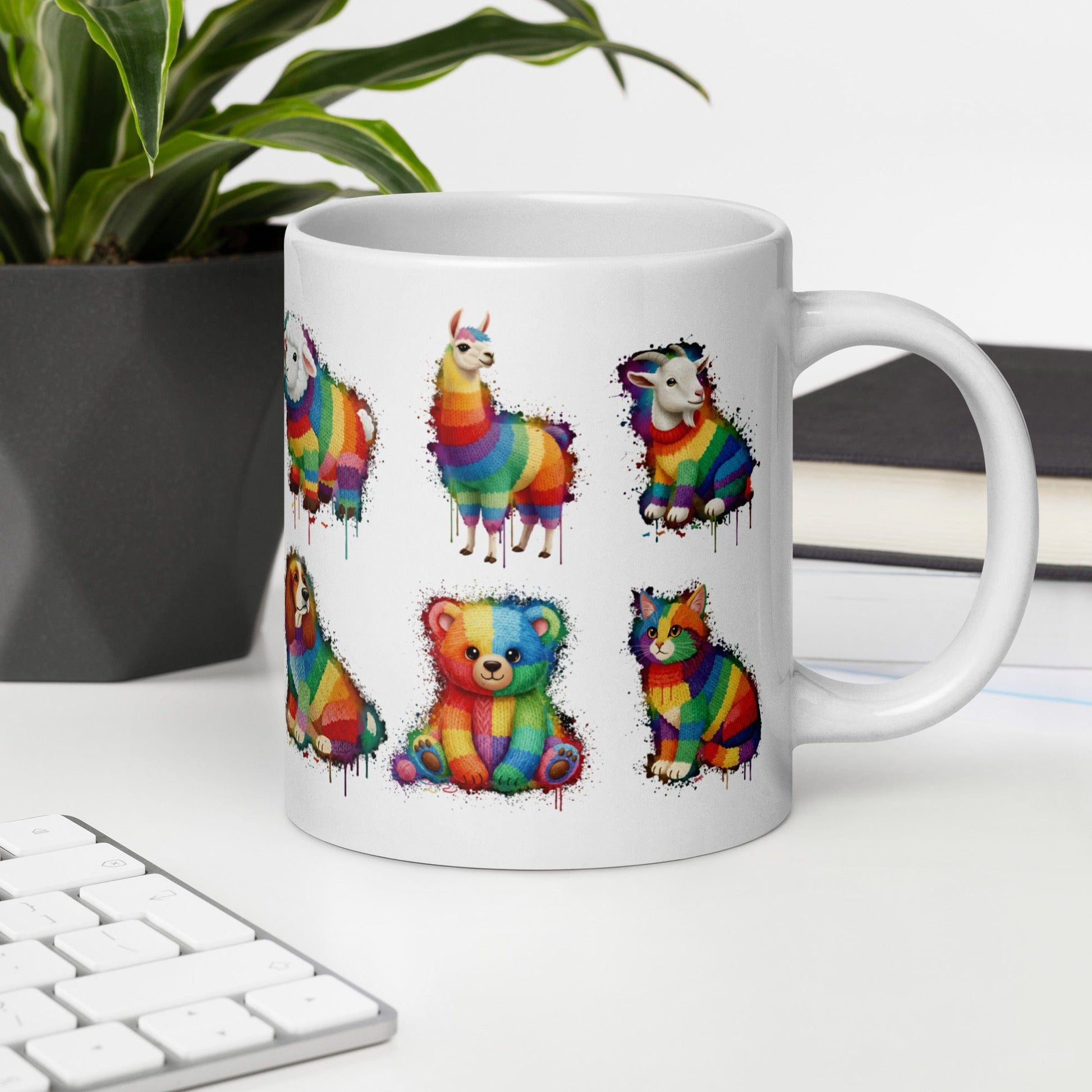 Animal Dye Splash Grid Mug
