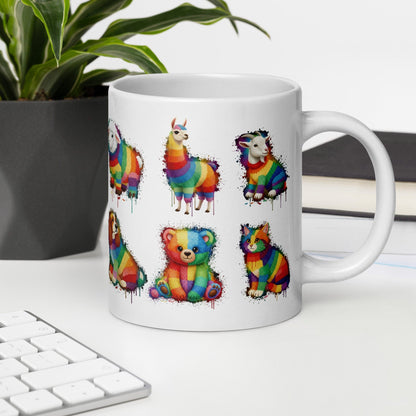 Animal Dye Splash Grid Mug