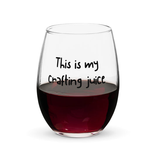 Crocheting Juice Stemless wine glass