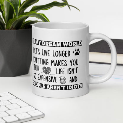 Dream World Knitting Mug