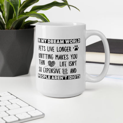 Dream World Knitting Mug