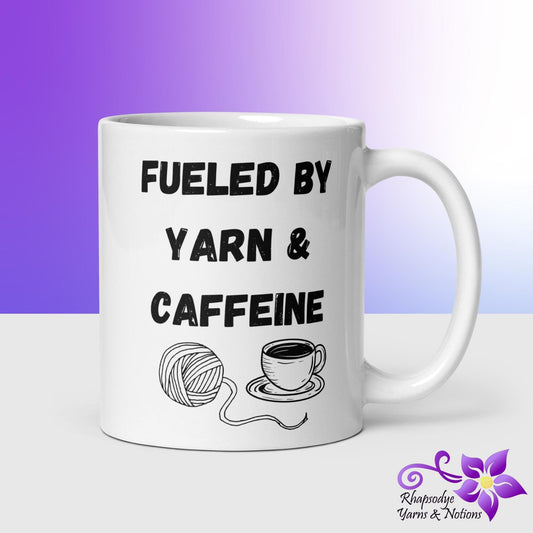 'Fueled by Yarn and Caffeine' Mug