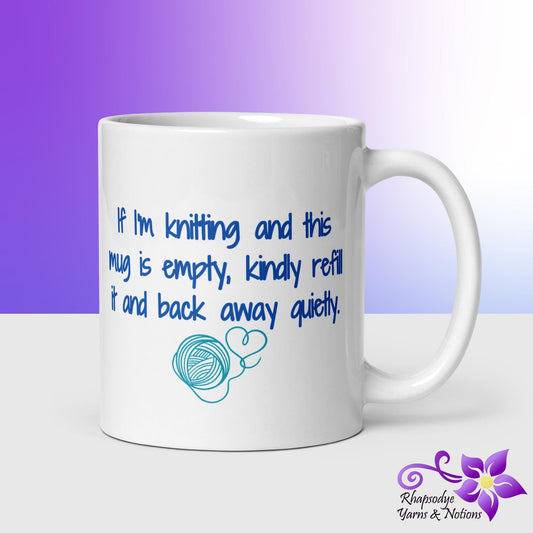 'Please refill - Knitting' Mug