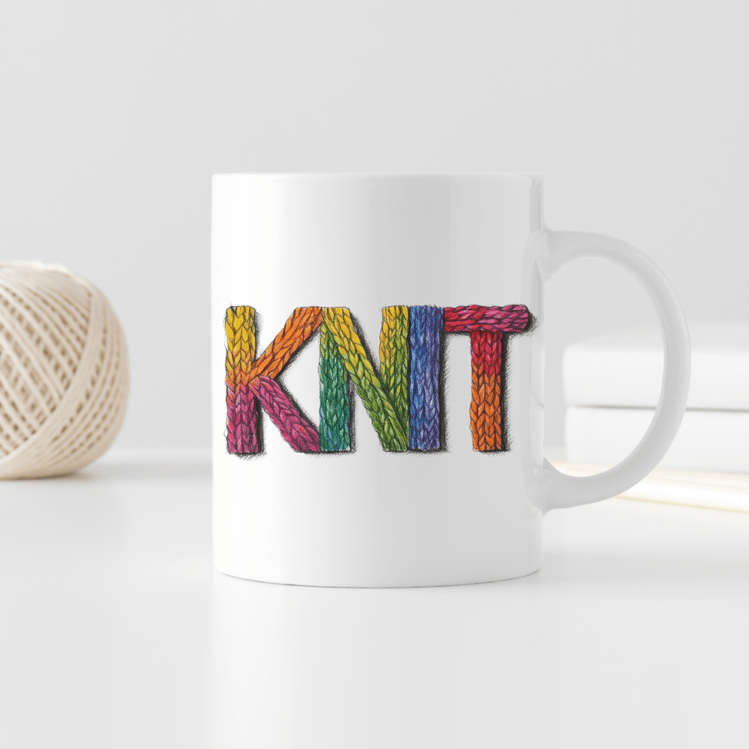 Rainbow Knit Mug