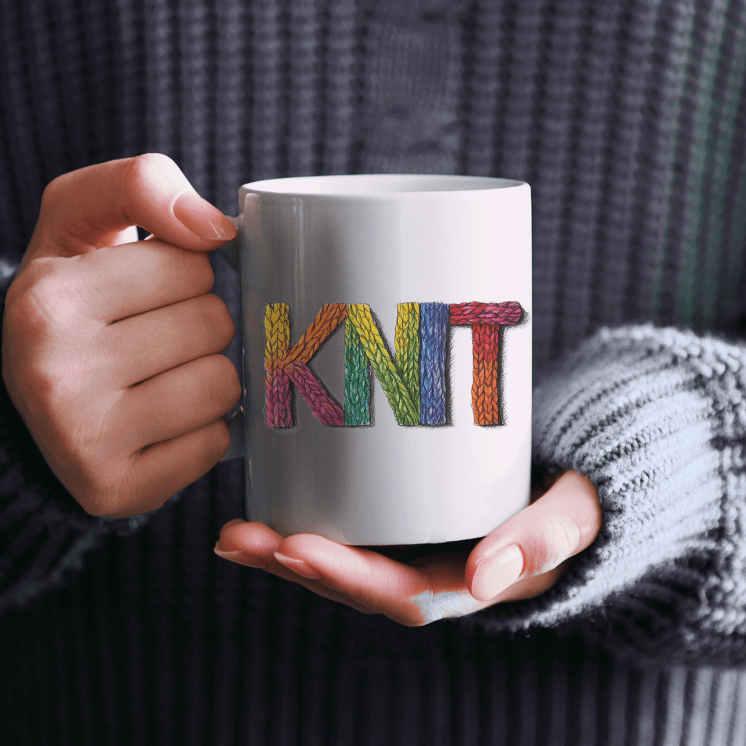 Rainbow Knit Mug