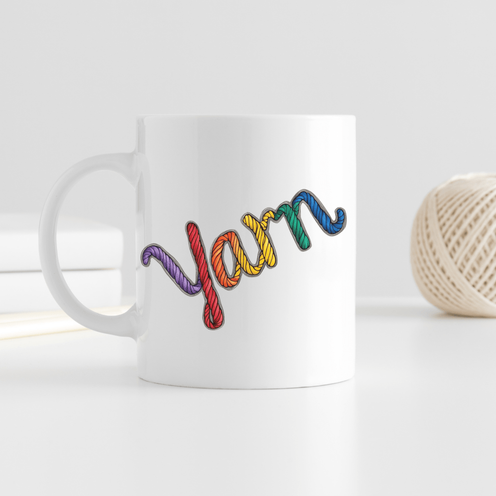 Rainbow Yarn Mug