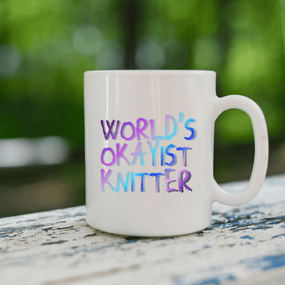 'World's okayist knitter' Mug