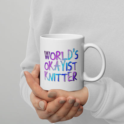 'World's okayist knitter' Mug