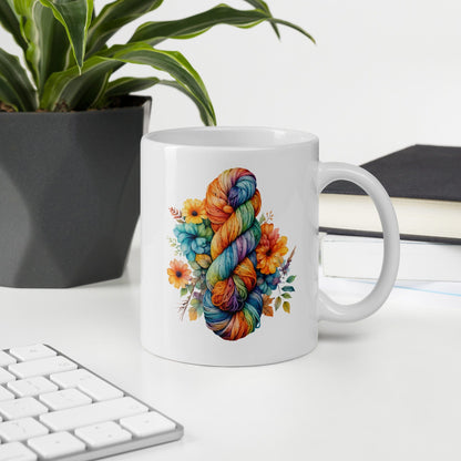 Floral Skein Mug