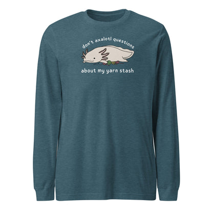 Axolotl Questions Long Sleeve Tee Heather Deep Teal / S