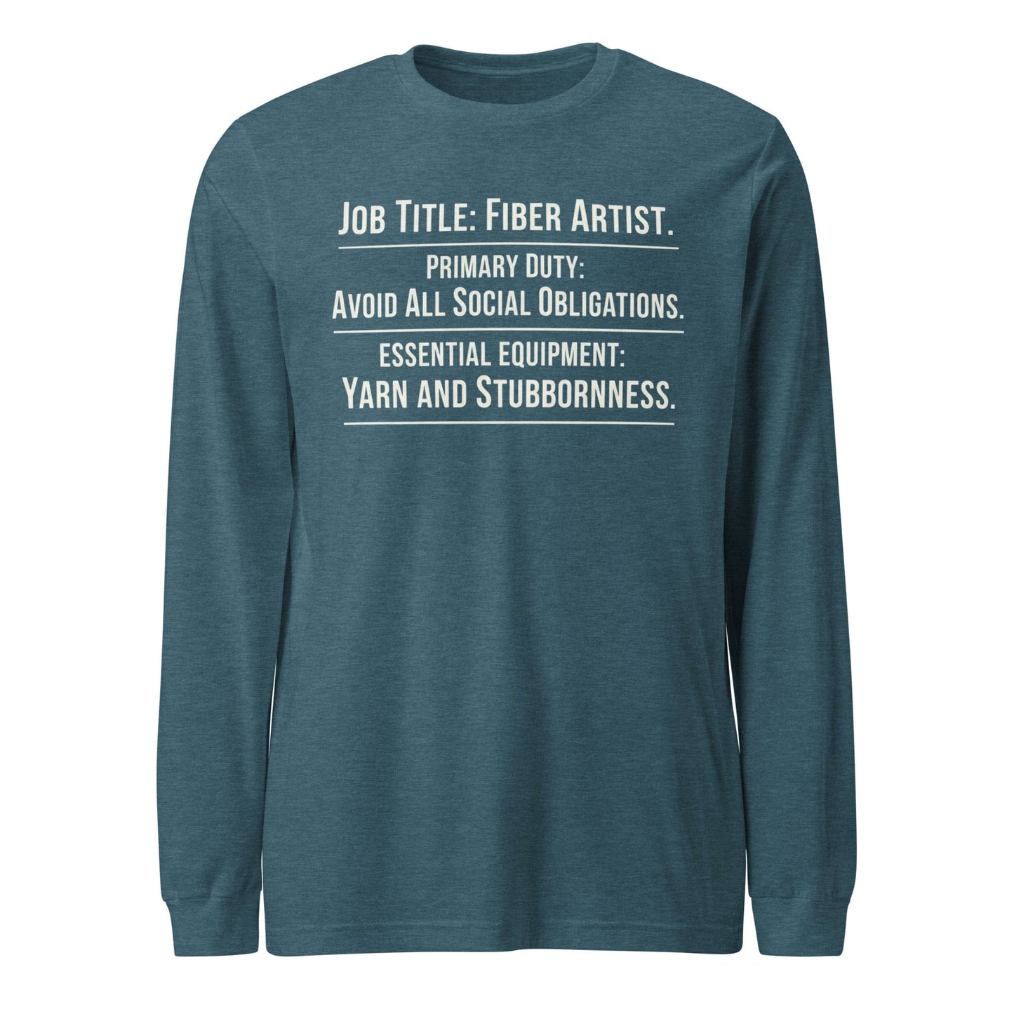 Job Title Long Sleeve Tee Heather Deep Teal / S