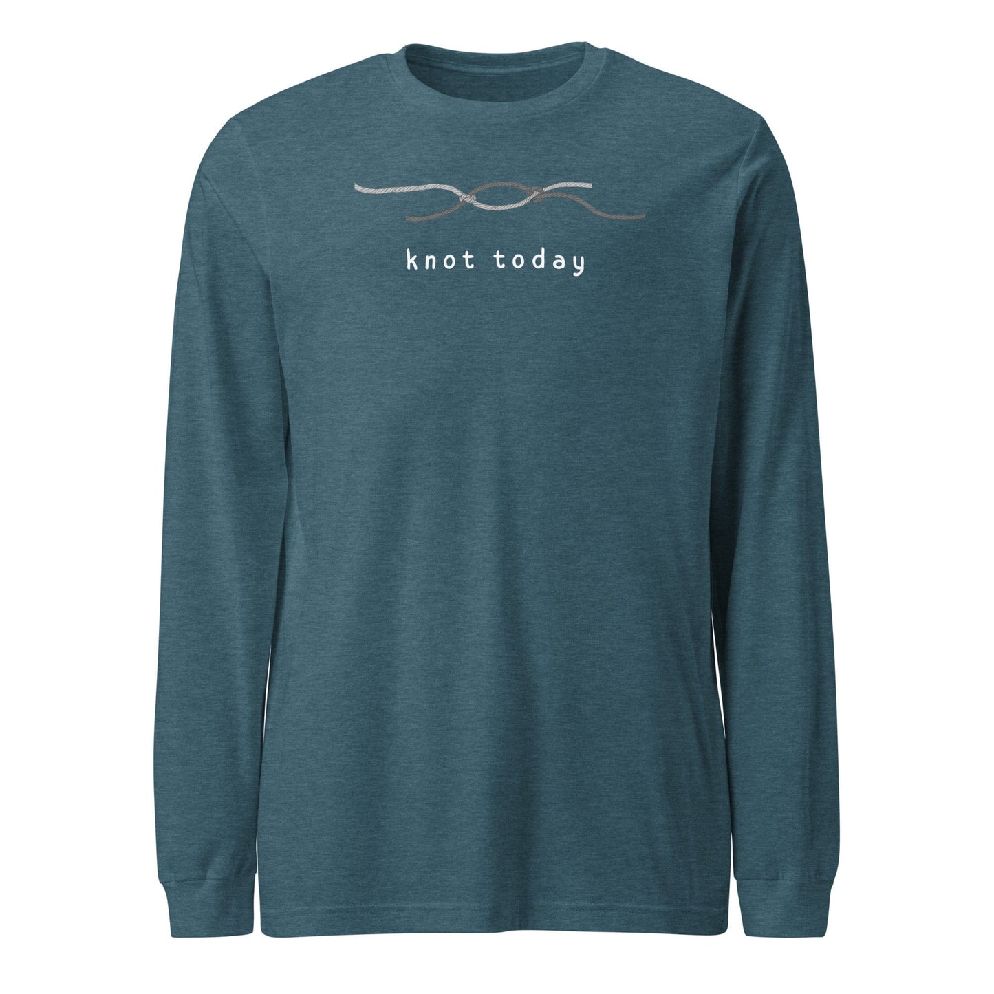 Knot Today Long Sleeve Tee Heather Deep Teal / S
