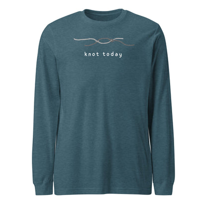 Knot Today Long Sleeve Tee Heather Deep Teal / S