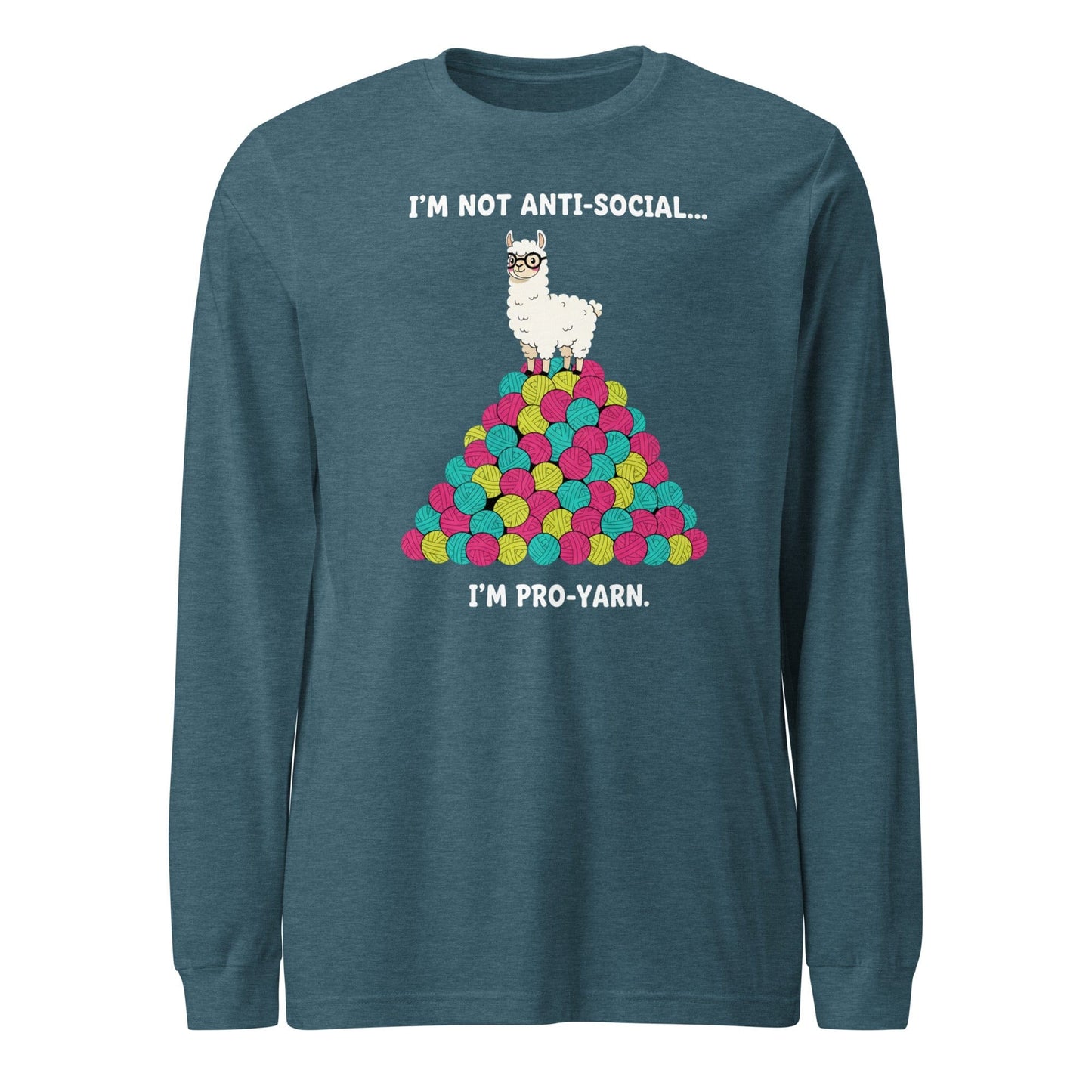 Pro Yarn Long Sleeve Tee Heather Deep Teal / S