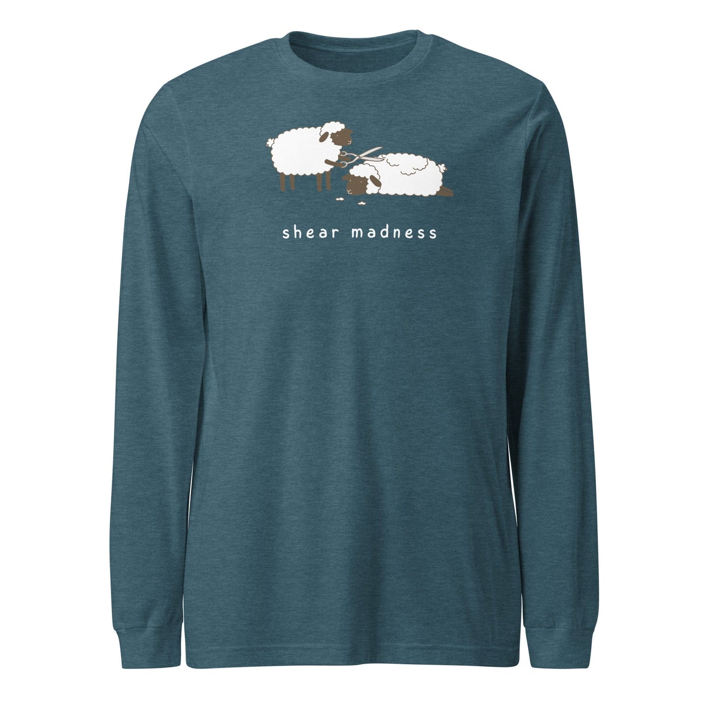 Shear Madness Long Sleeve Tee Heather Deep Teal / S