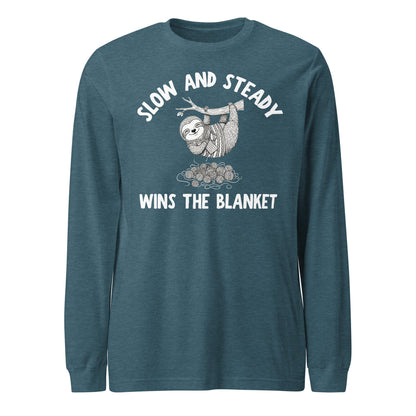 Sloth Blanket Long Sleeve Tee Heather Deep Teal / S