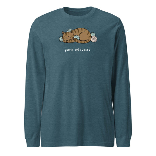 Yarn Advocat Long Sleeve Tee Heather Deep Teal / S