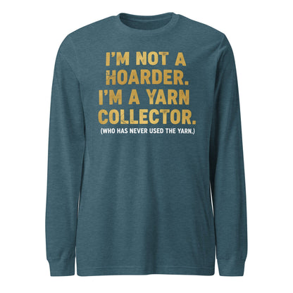 Yarn Collector Long Sleeve Tee Heather Deep Teal / S