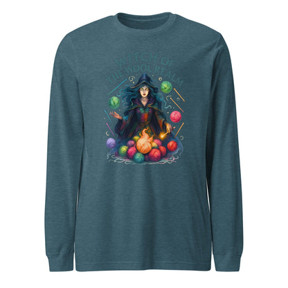 Fire Witch of the Wool Realm Long Sleeve Tee Heather Deep Teal / XS