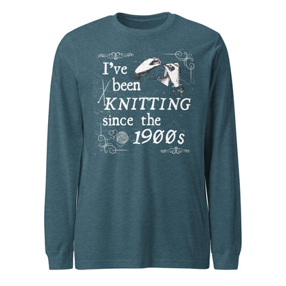 Knitting Since the 1900s Long Sleeve Tee Heather Deep Teal / XS