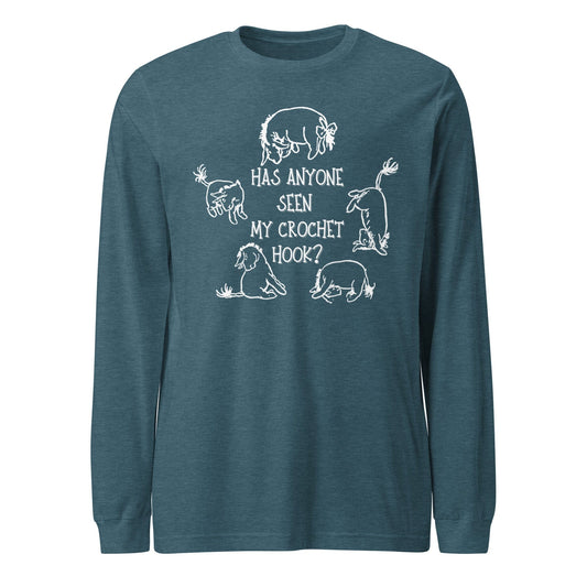 Lost Crochet Hook Long Sleeve Tee Heather Deep Teal / XS