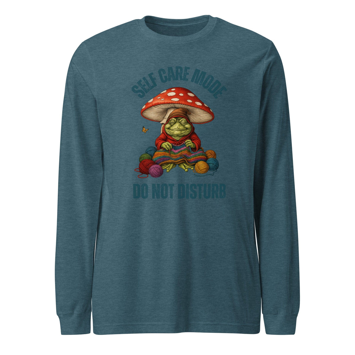 Self Care Mode Long Sleeve Tee Heather Deep Teal / XS
