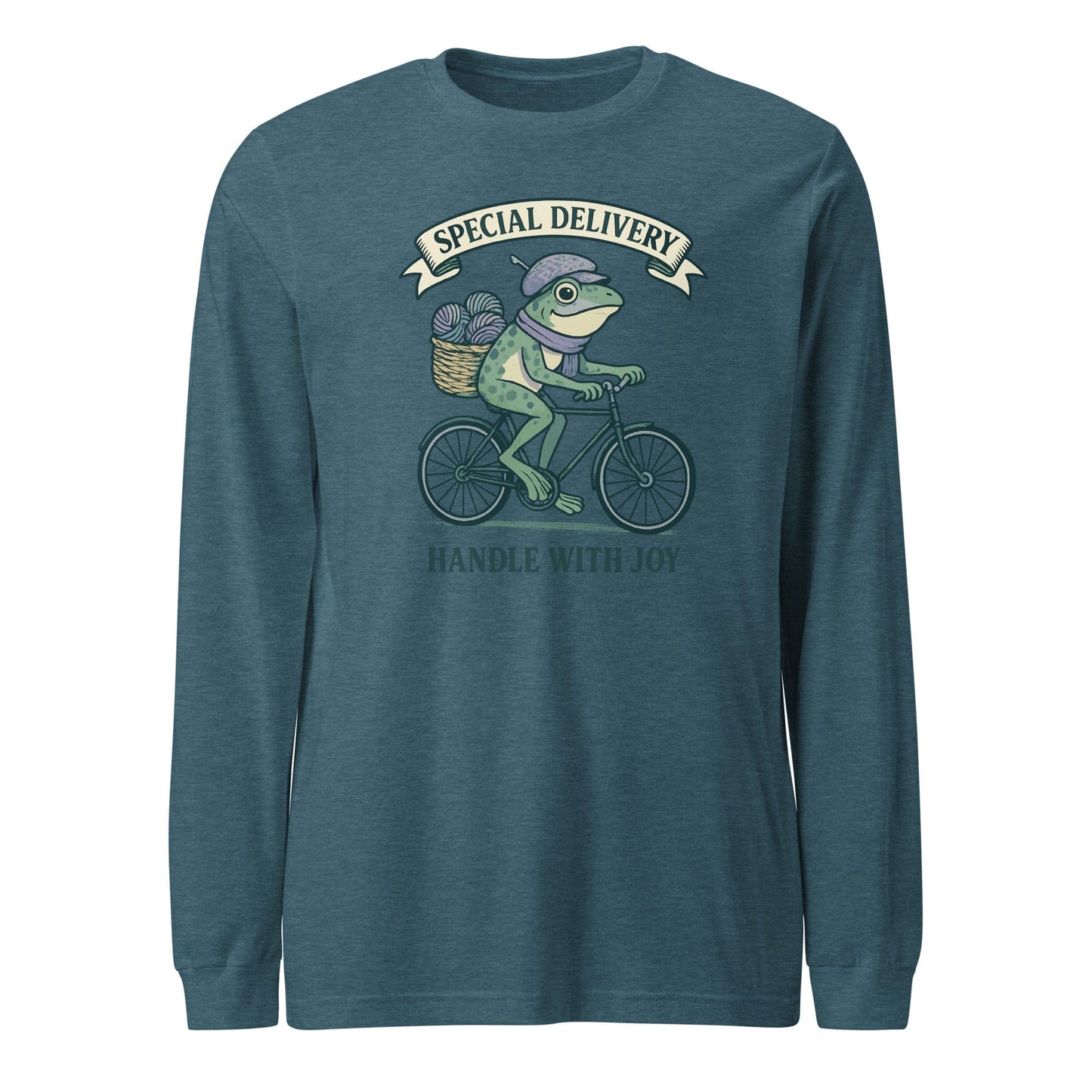Special Delivery Long Sleeve Tee Heather Deep Teal / XS