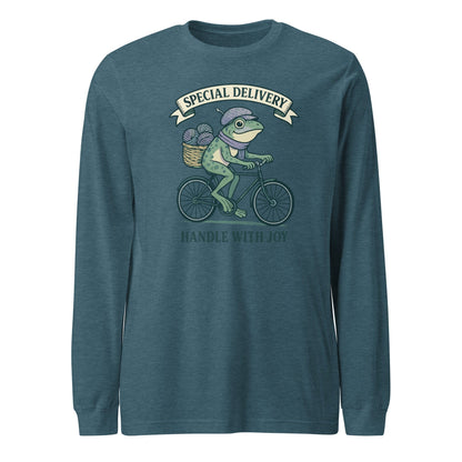 Special Delivery Long Sleeve Tee Heather Deep Teal / XS
