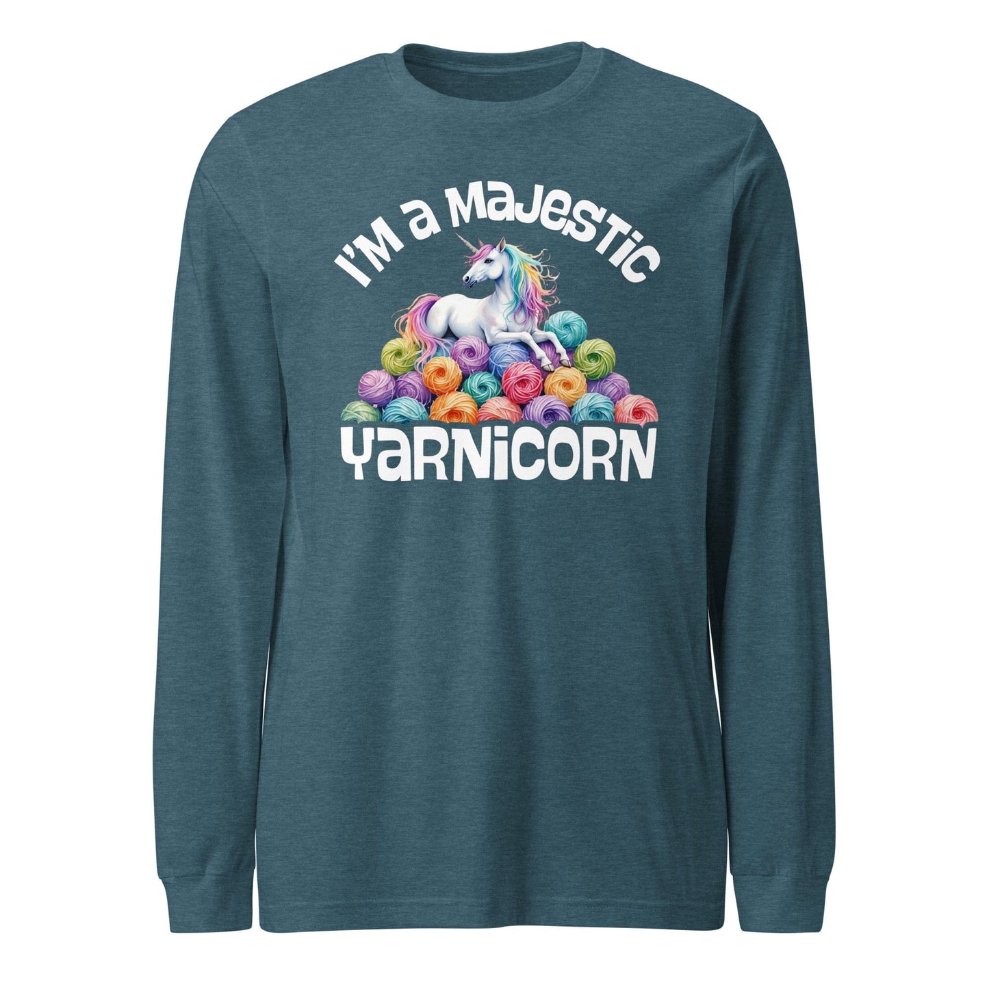 Yarnicorn Long Sleeve Tee Heather Deep Teal / XS