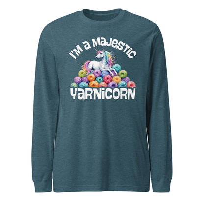 Yarnicorn Long Sleeve Tee Heather Deep Teal / XS