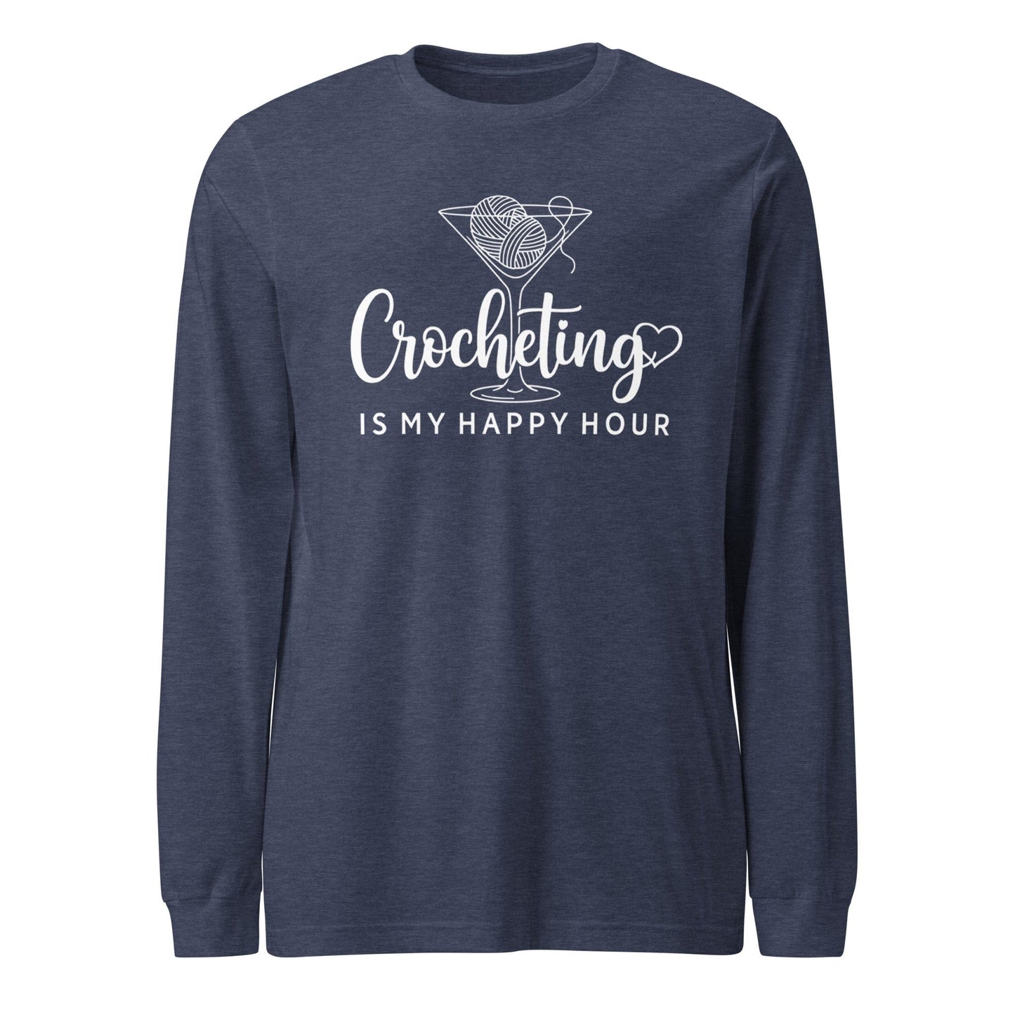 Crochet Rage Consumes Me Long Sleeve Tee Heather Navy / S