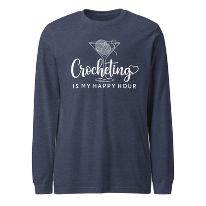 Crochet Rage Consumes Me Long Sleeve Tee Heather Navy / S